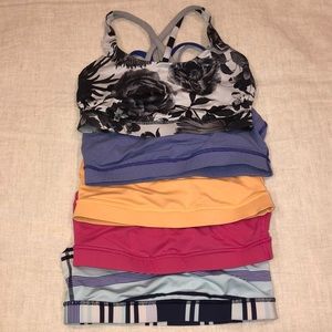 Set of 5 Lululemon Energy Bras